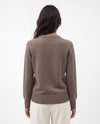 Maglia girocollo in filato di lana e cashmere