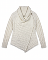 Giacca a trecce in filato di lana e cashmere