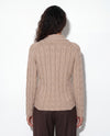 Giacca a trecce in filato di lana e cashmere