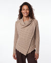 Giacca a trecce in filato di lana e cashmere