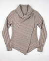 Giacca a trecce in filato di lana e cashmere