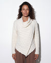 Giacca a trecce in filato di lana e cashmere