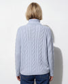 Maglia dolcevita a trecce in filato di lana e cashmere