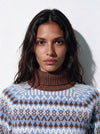 Maglia jaquard norvegese dolcevita
