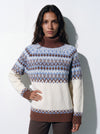 Maglia jaquard norvegese dolcevita