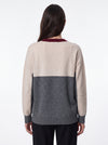 Maglia intarsio a trecce e coste