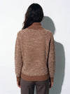 Maglia dolcevita tramata in filato di lana e cashmere