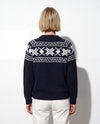 Maglia intarsio bicolore in filato di lana e cashmere