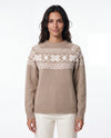 Maglia intarsio bicolore in filato di lana e cashmere