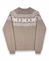 Maglia intarsio bicolore in filato di lana e cashmere
