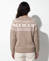 Maglia intarsio bicolore in filato di lana e cashmere