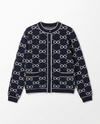 Chanel punto jaquard bicolore in filato di lana, cashmere e cotone
