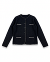 Chanel con profili in lurex in filato di lana e cashmere