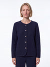 Chanel con profili in lurex in filato di lana e cashmere