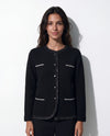 Chanel con profili in lurex in filato di lana e cashmere
