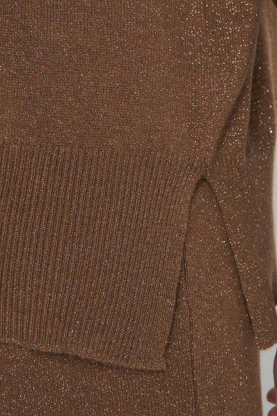 Maglia in filato di lana merinos, cashmere e lurex