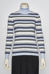 Dolcevita a righe multicolor in filato di lana e cashmere