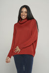 Maglia over in pura lana merinos extrafine.